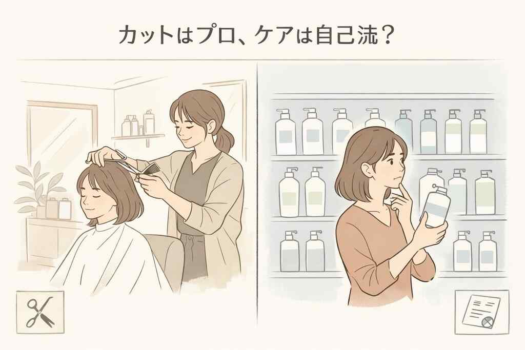 カットはプロでケアは自己流では良くなりません!