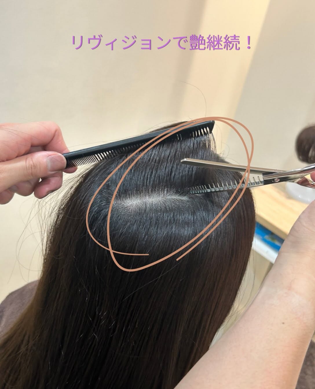 リビジョン・旧ヘアリセッタは髪を根元からほどいて自然な艶と流れをうみます