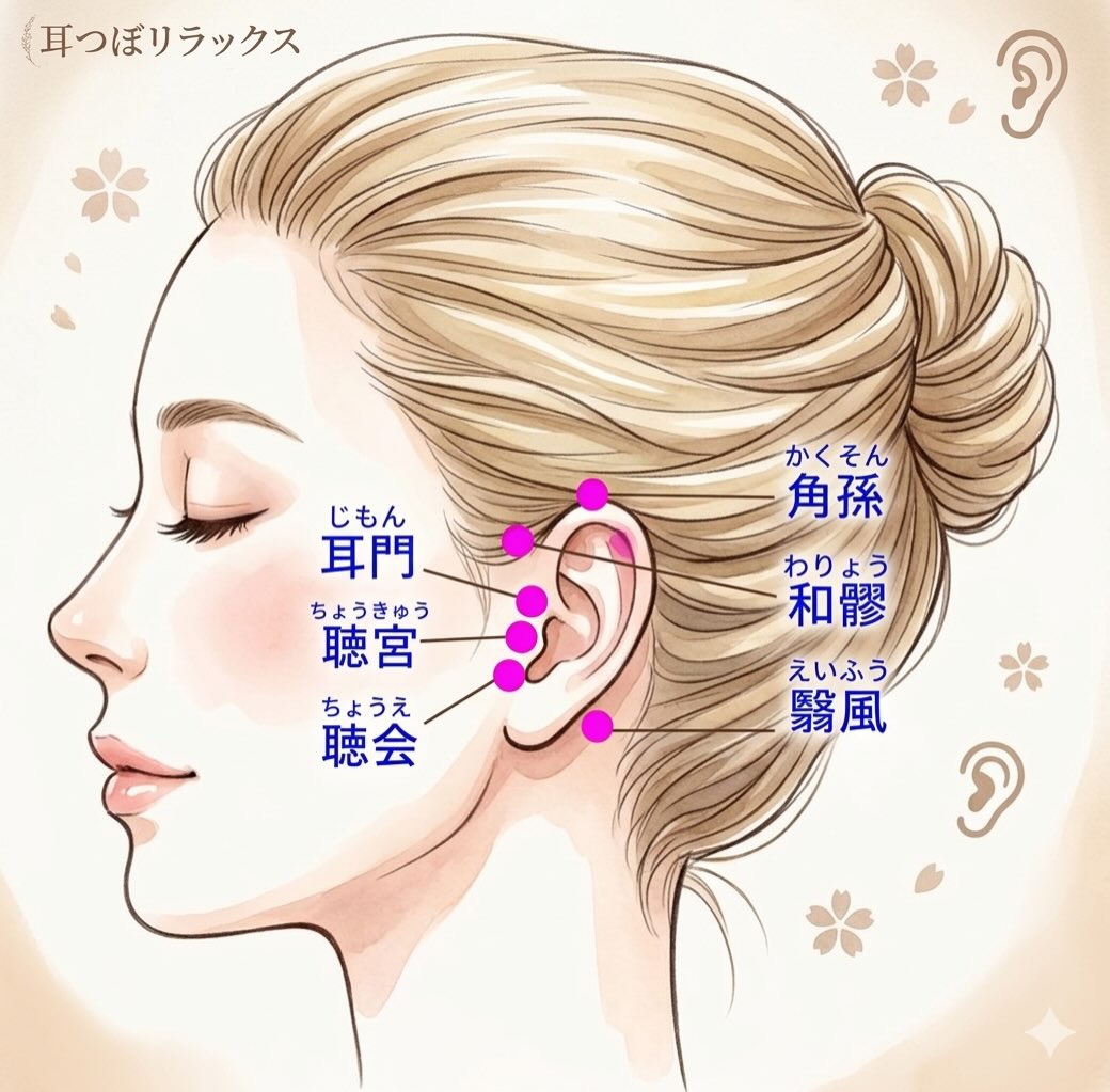 CIROのヘッドスパの経絡図です